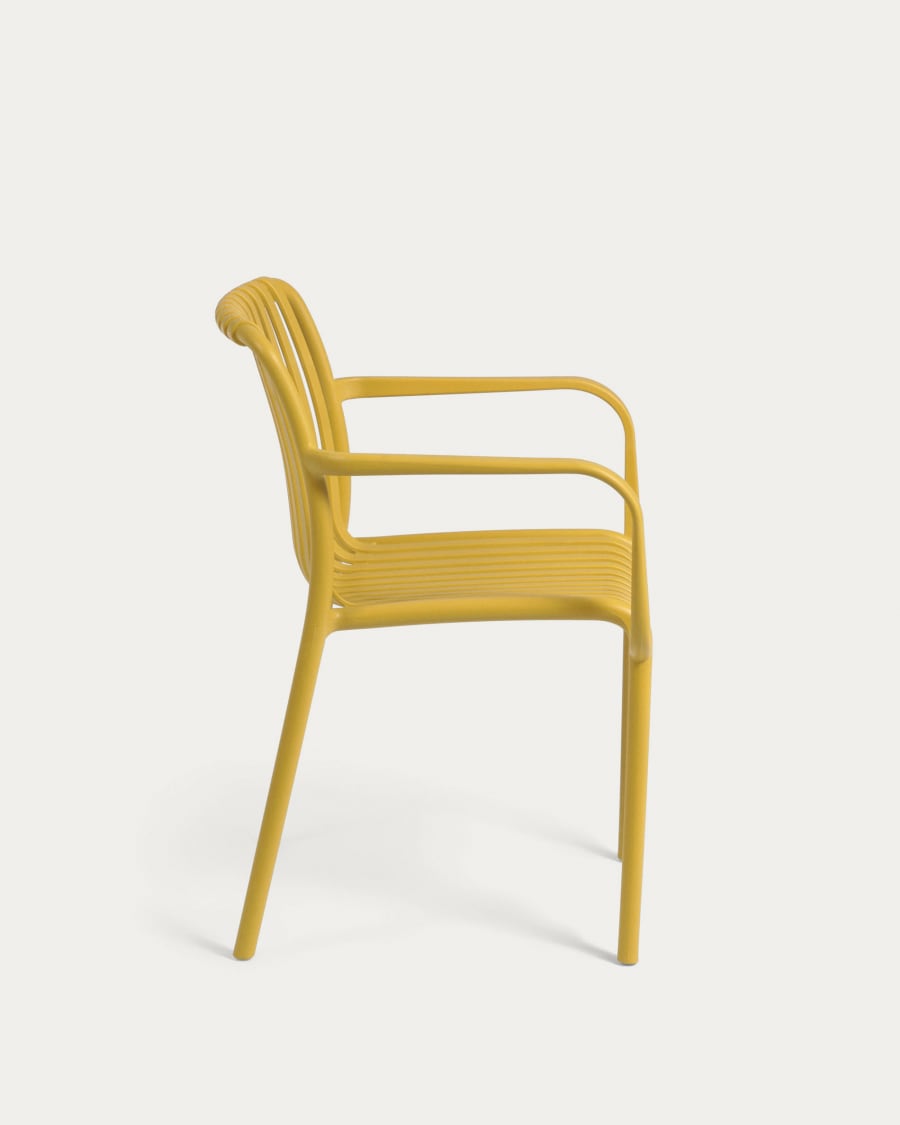 Isabellini stackable outdoor chair in yellow