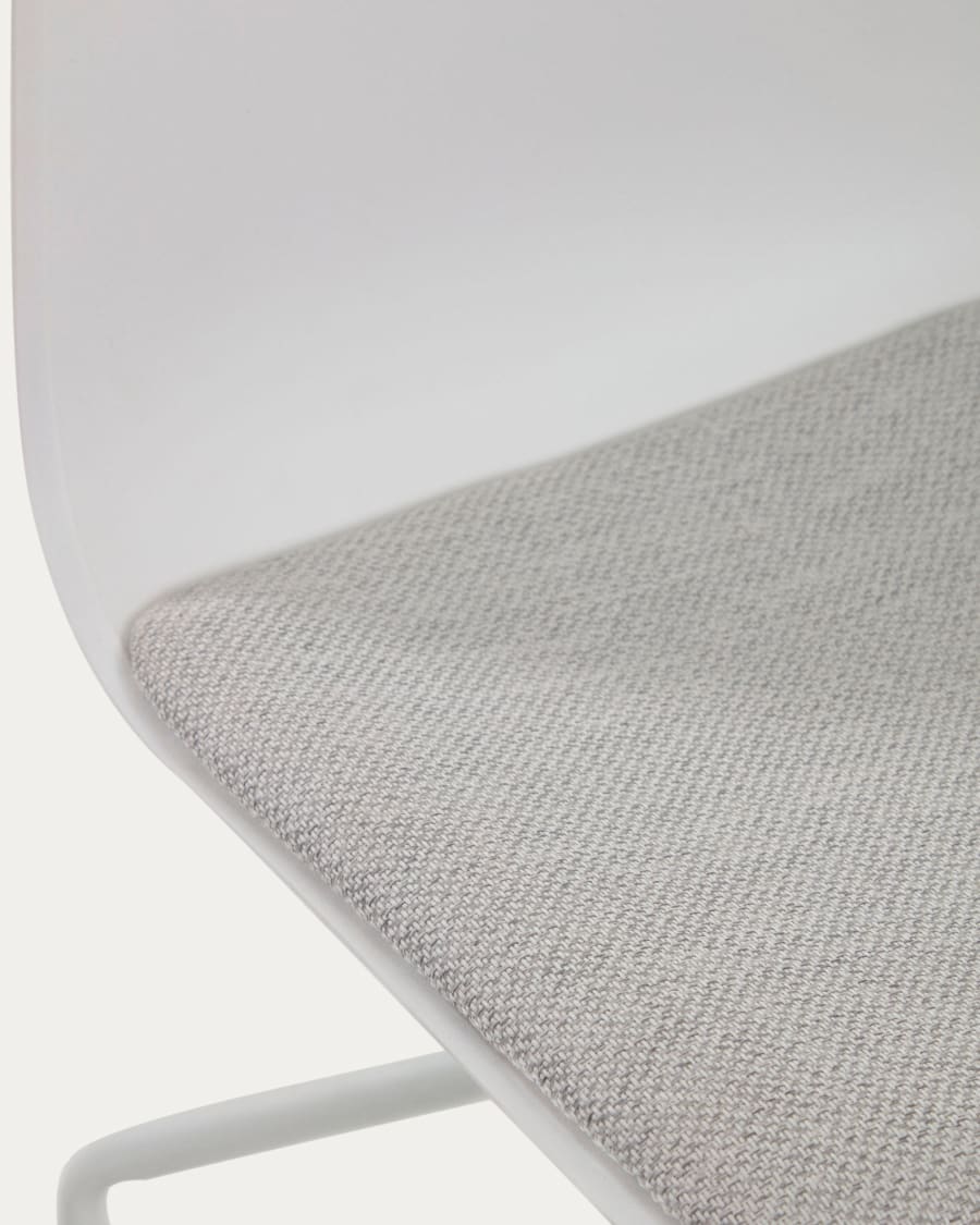 Ralfi Schreibtischstuhl weiß mit hellgrauem Sitz