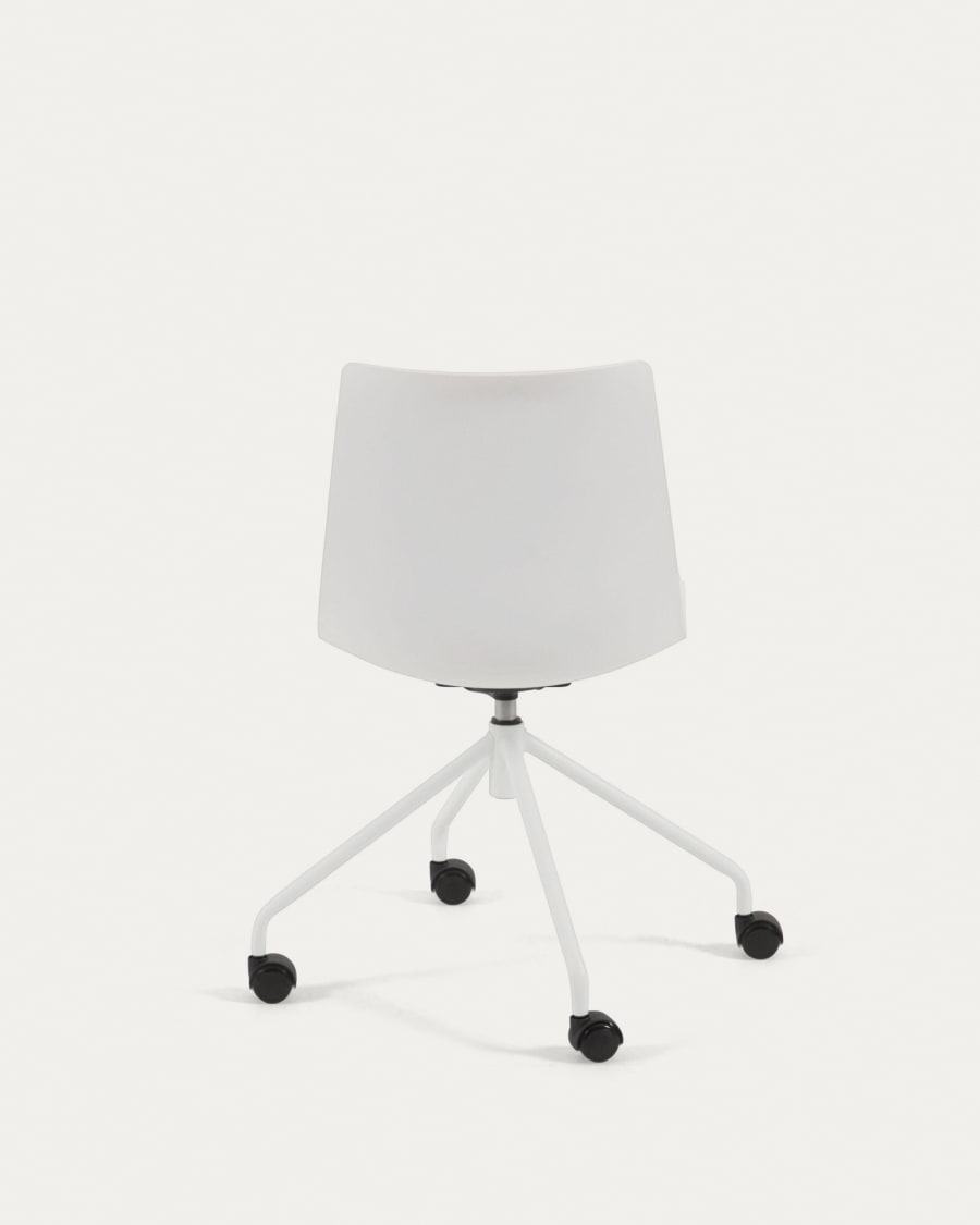 Ralfi Schreibtischstuhl weiß mit hellgrauem Sitz