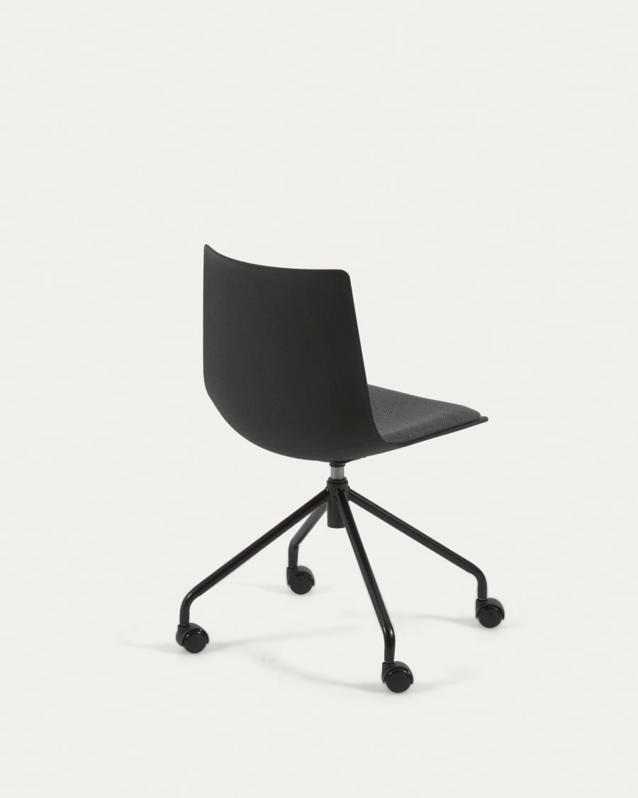 Ralfi black desk chair with black seat