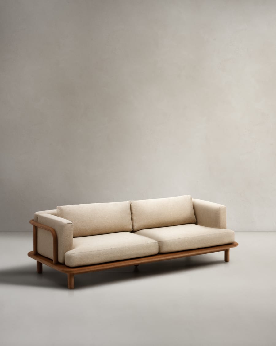 Turqueta 3-seater sofa made from solid teak wood 230 cm FSC 100%