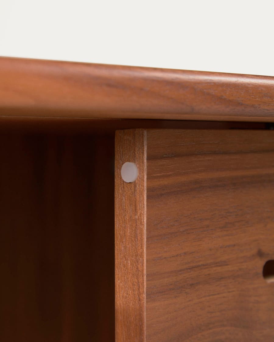 Carolin in veneered walnut shelf unit 130 x 169 cm