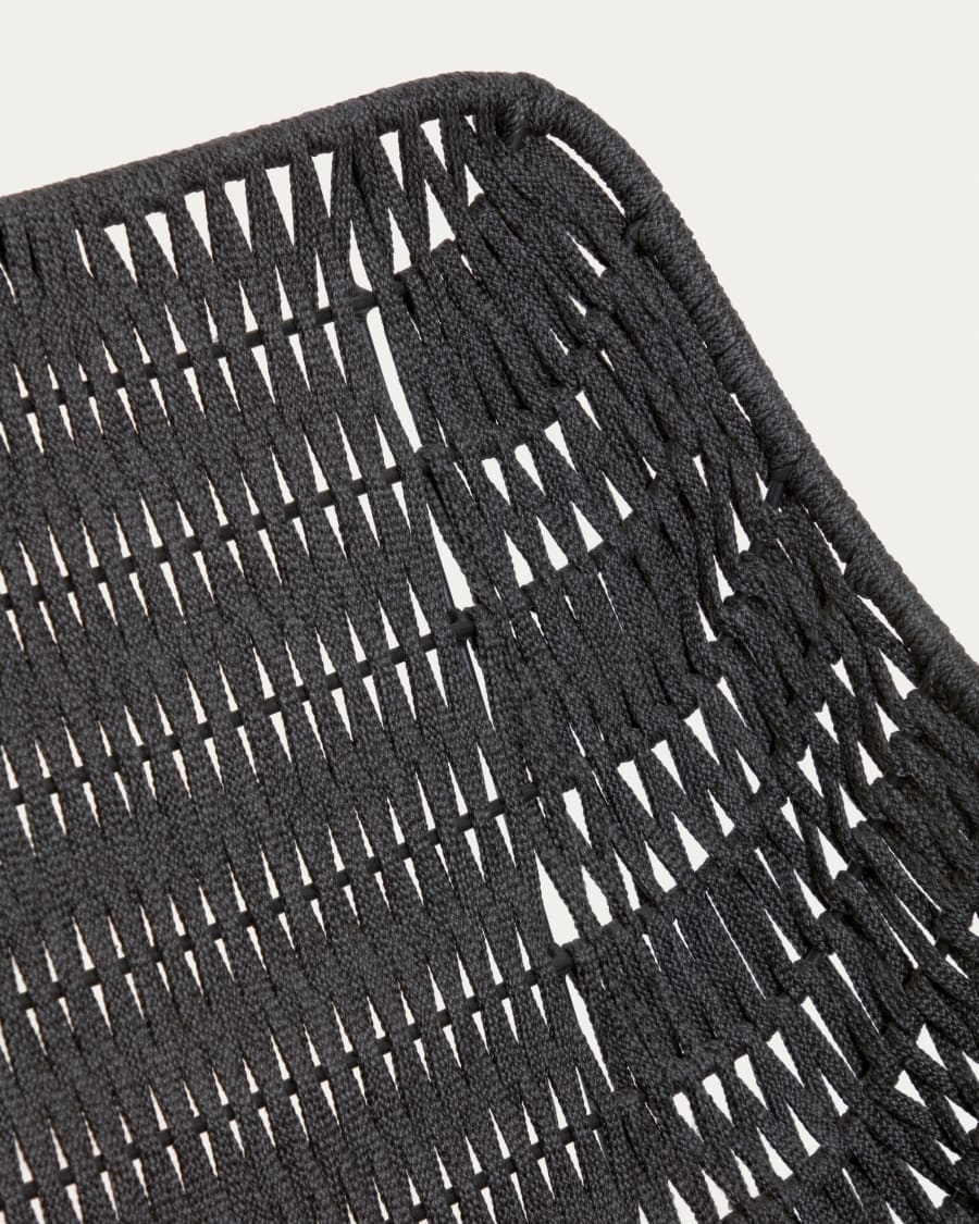 Abeli cord armchair in black