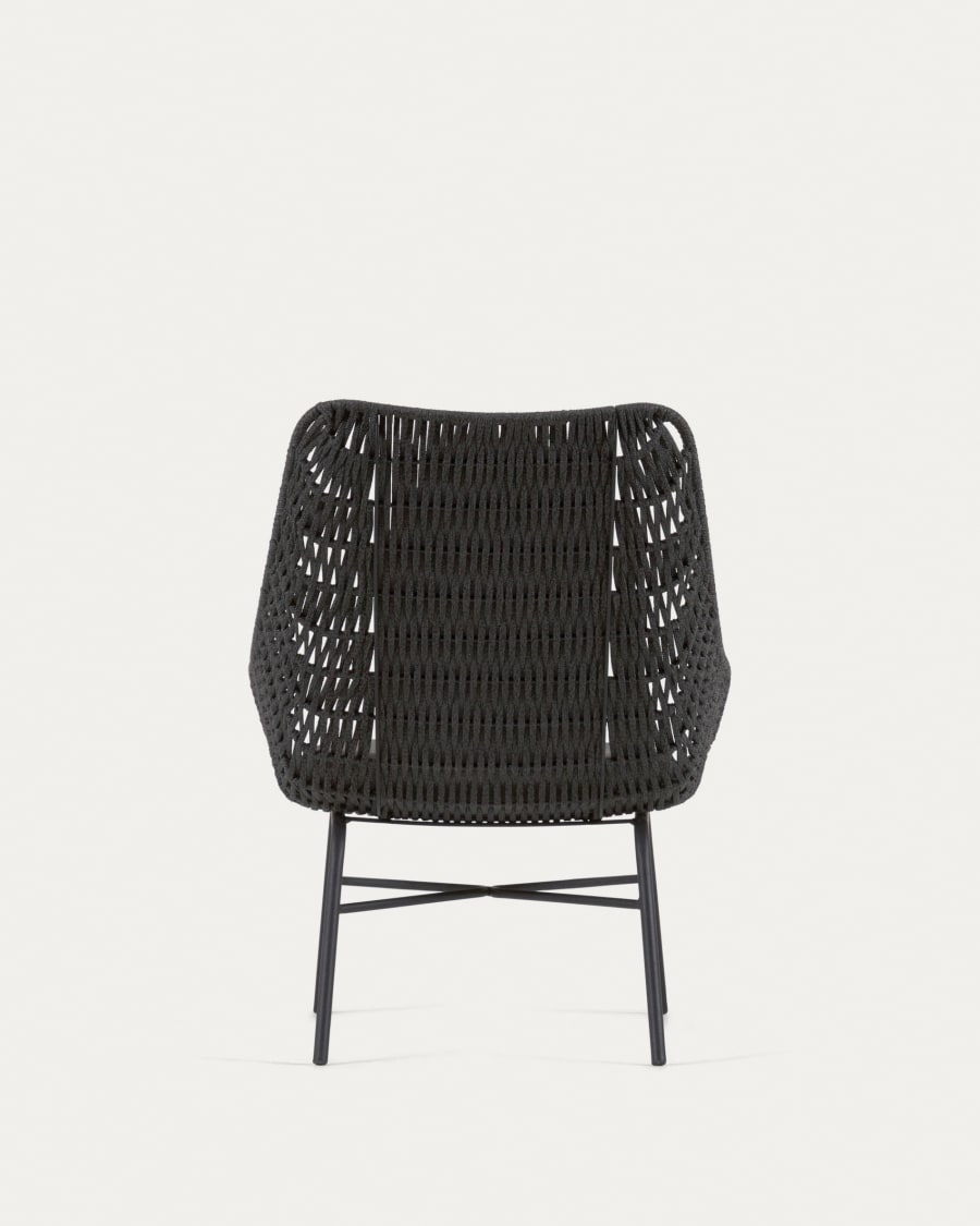 Abeli cord armchair in black