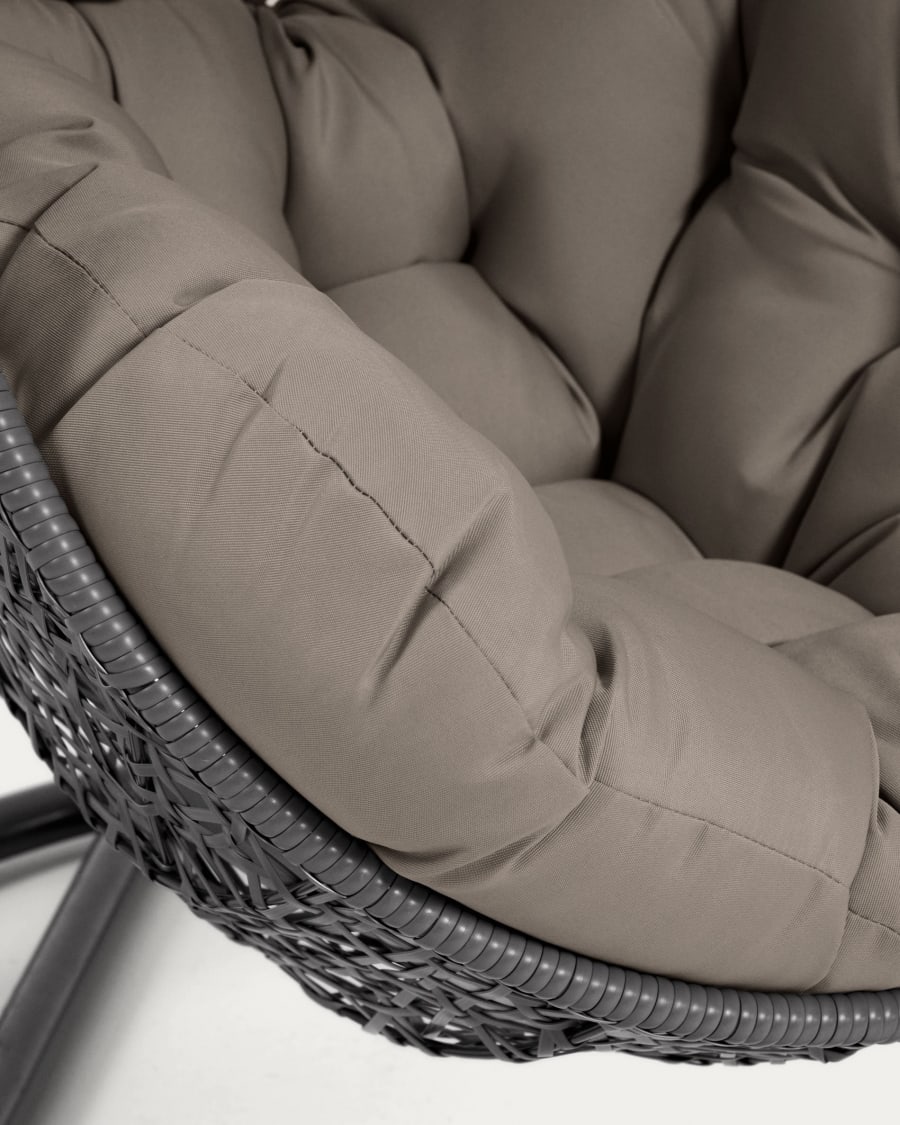 Florina hanging chair in dark grey