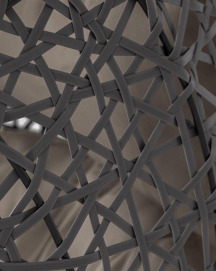 Florina hanging chair in dark grey