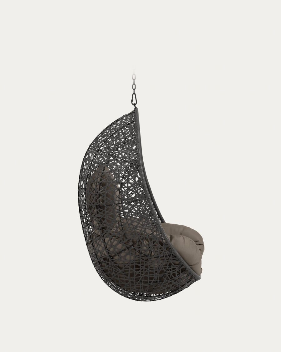 Florina hanging chair in dark grey