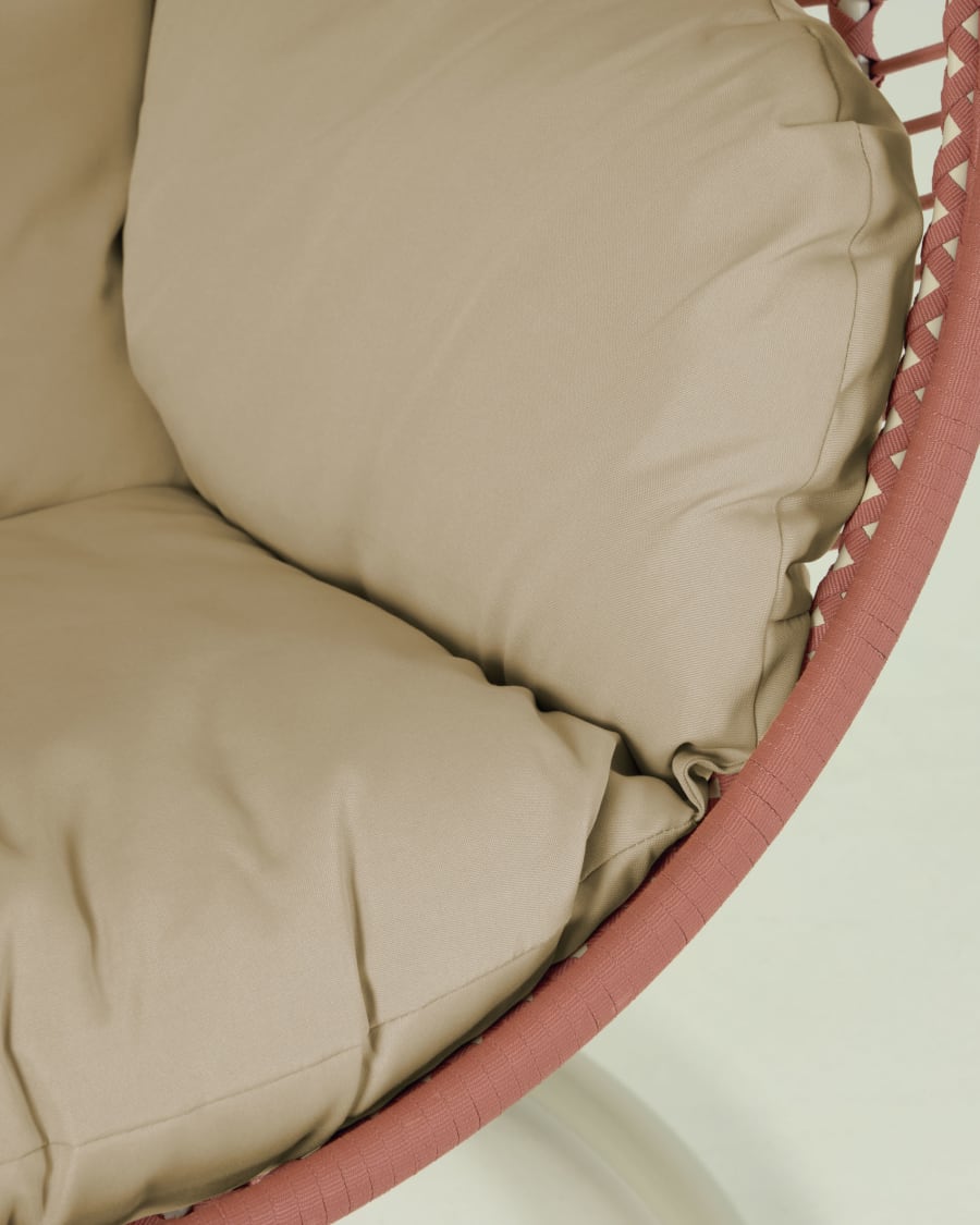 Elianis hanging chair with terracotta rope