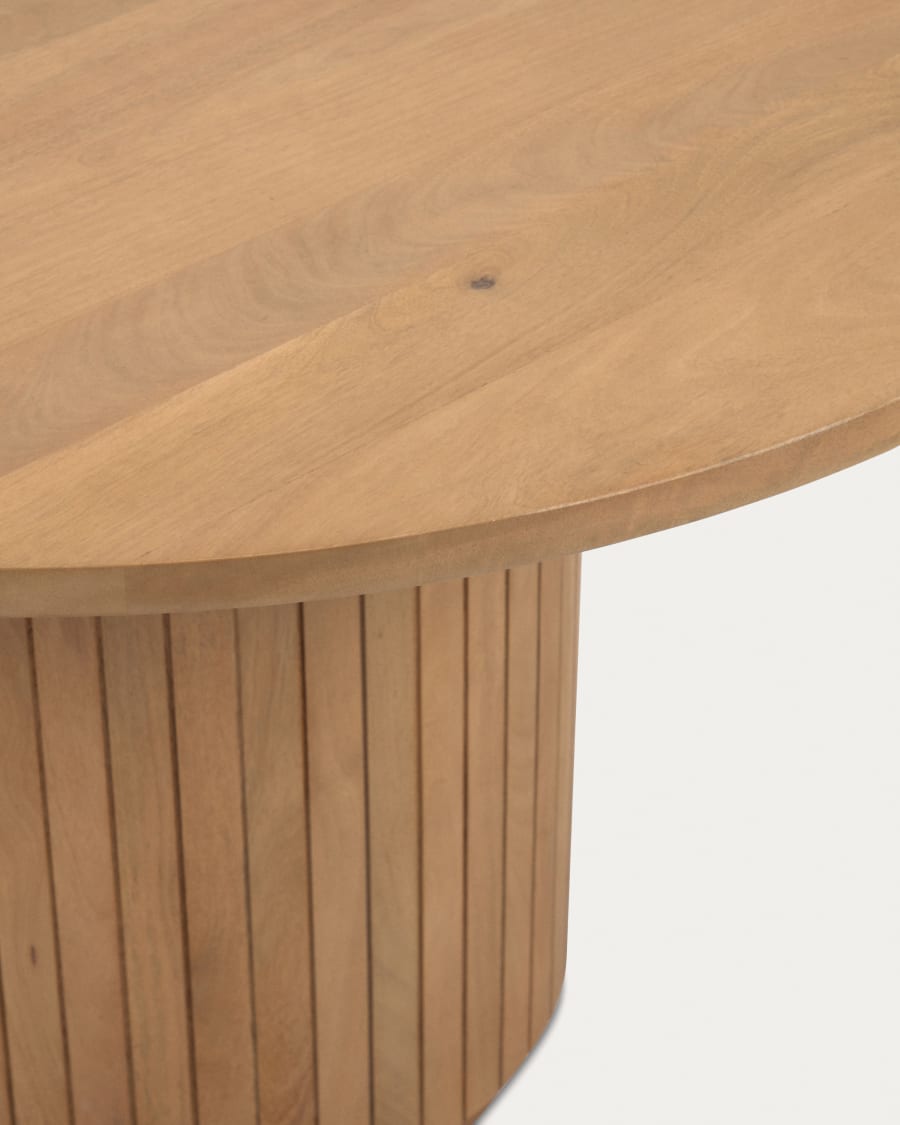 Licia round table made from solid mango wood with natural finish Ø 120 cm