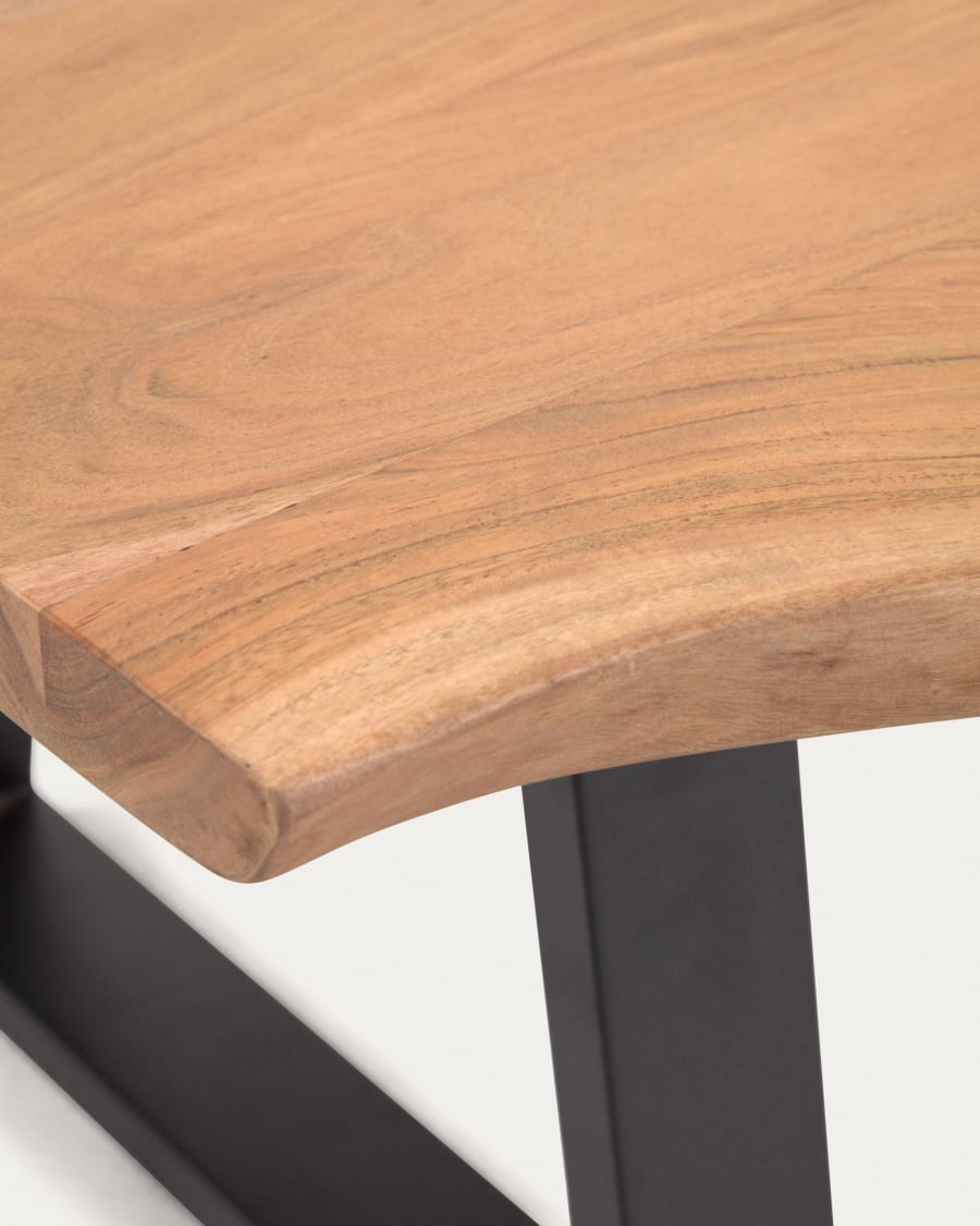 Alaia coffee table made from solid acacia wood with natural finish, 115 x 65 cm