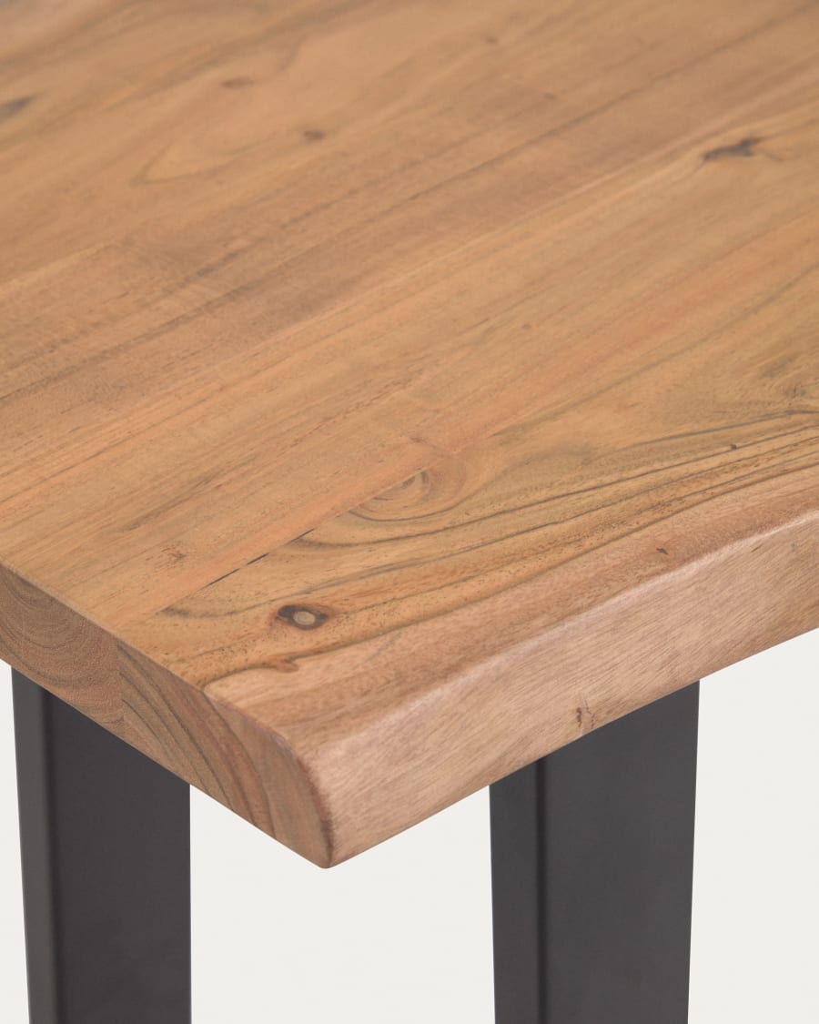Alaia console table in solid acacia wood with natural finish, 115 x 40 cm