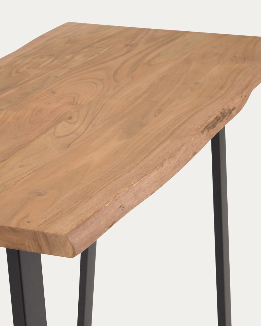 Alaia bar table made from solid acacia wood with natural finish, 140 x 60 cm