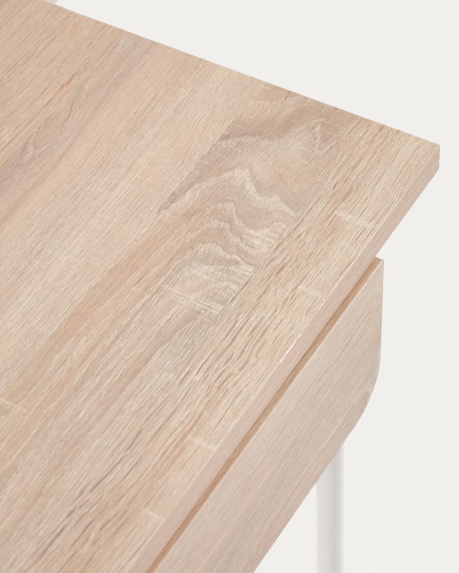 Yamina melamine and metal desk with white finish 100 x 60 cm
