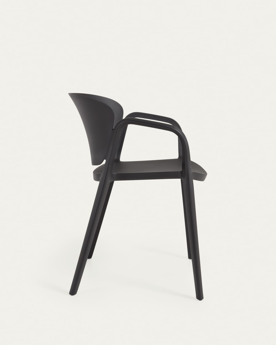 Ania stackable black garden chair