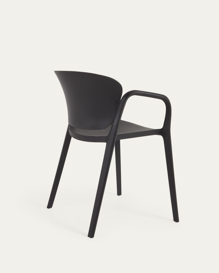Ania stackable black garden chair