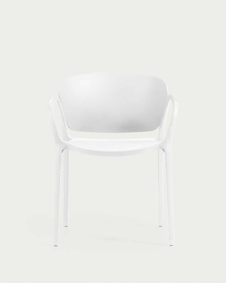 Ania stackable white garden chair