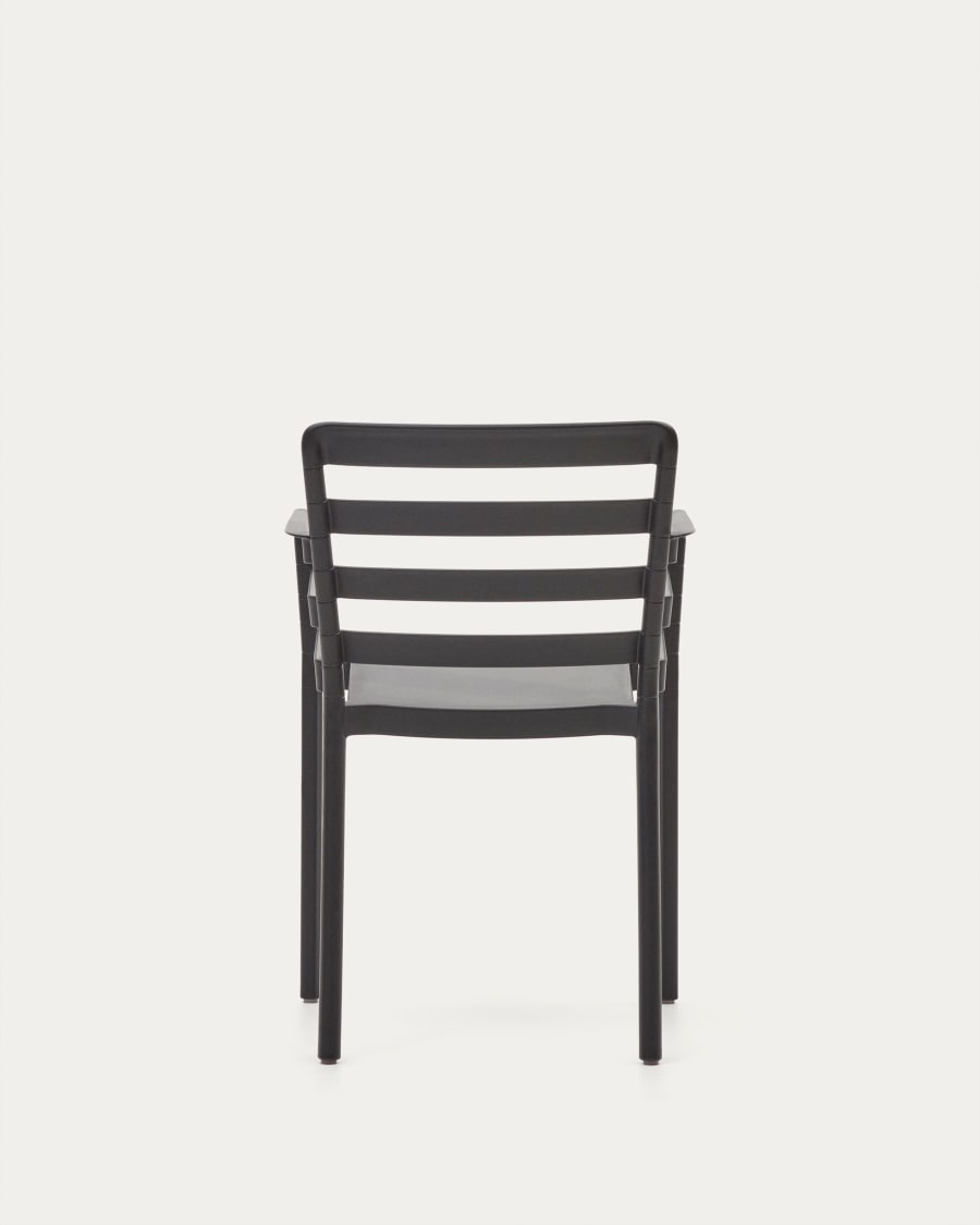 Nariet stackable outdoor chair in black