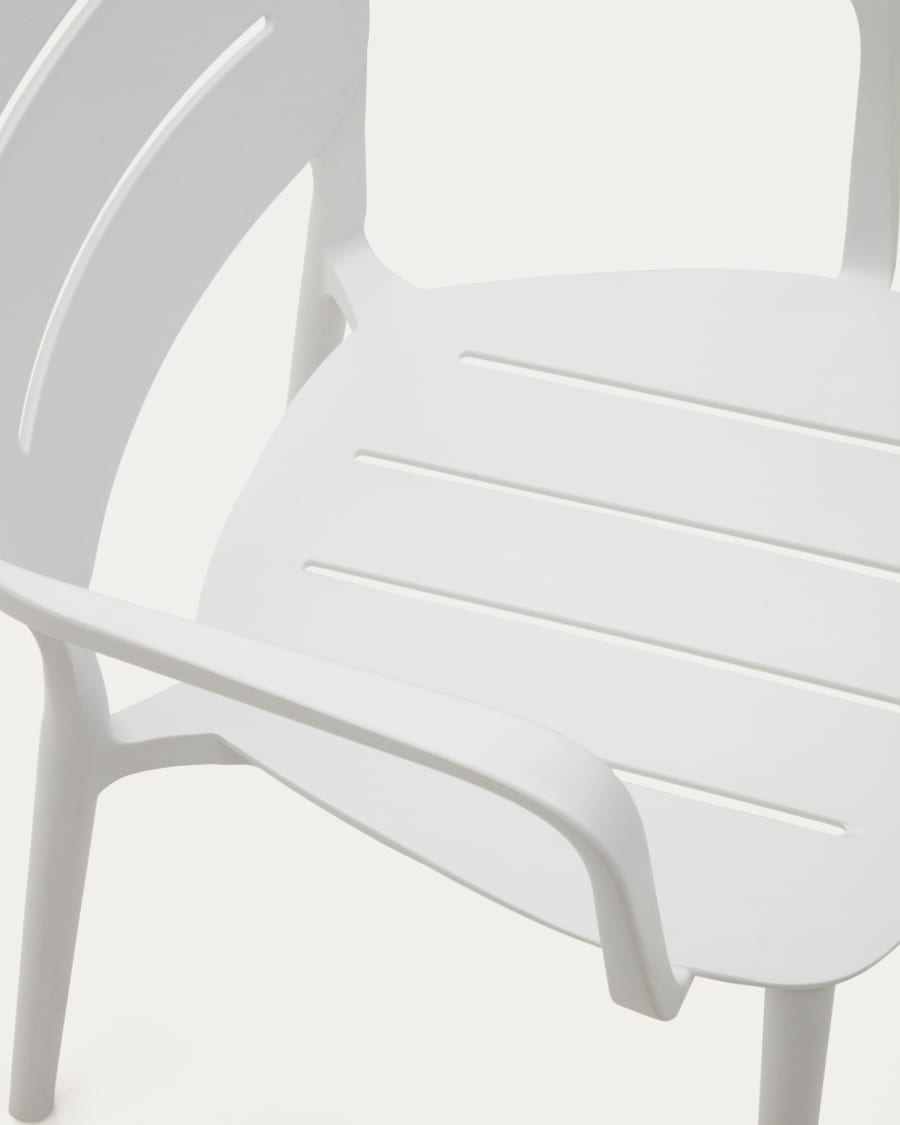Morella stackable outdoor chair in white