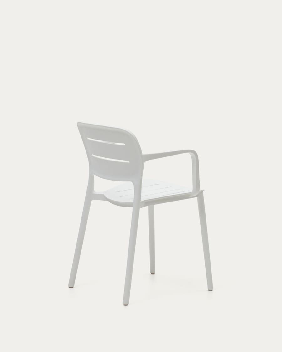 Morella stackable outdoor chair in white