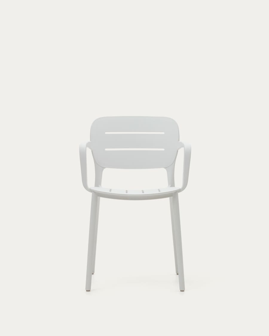 Morella stackable outdoor chair in white