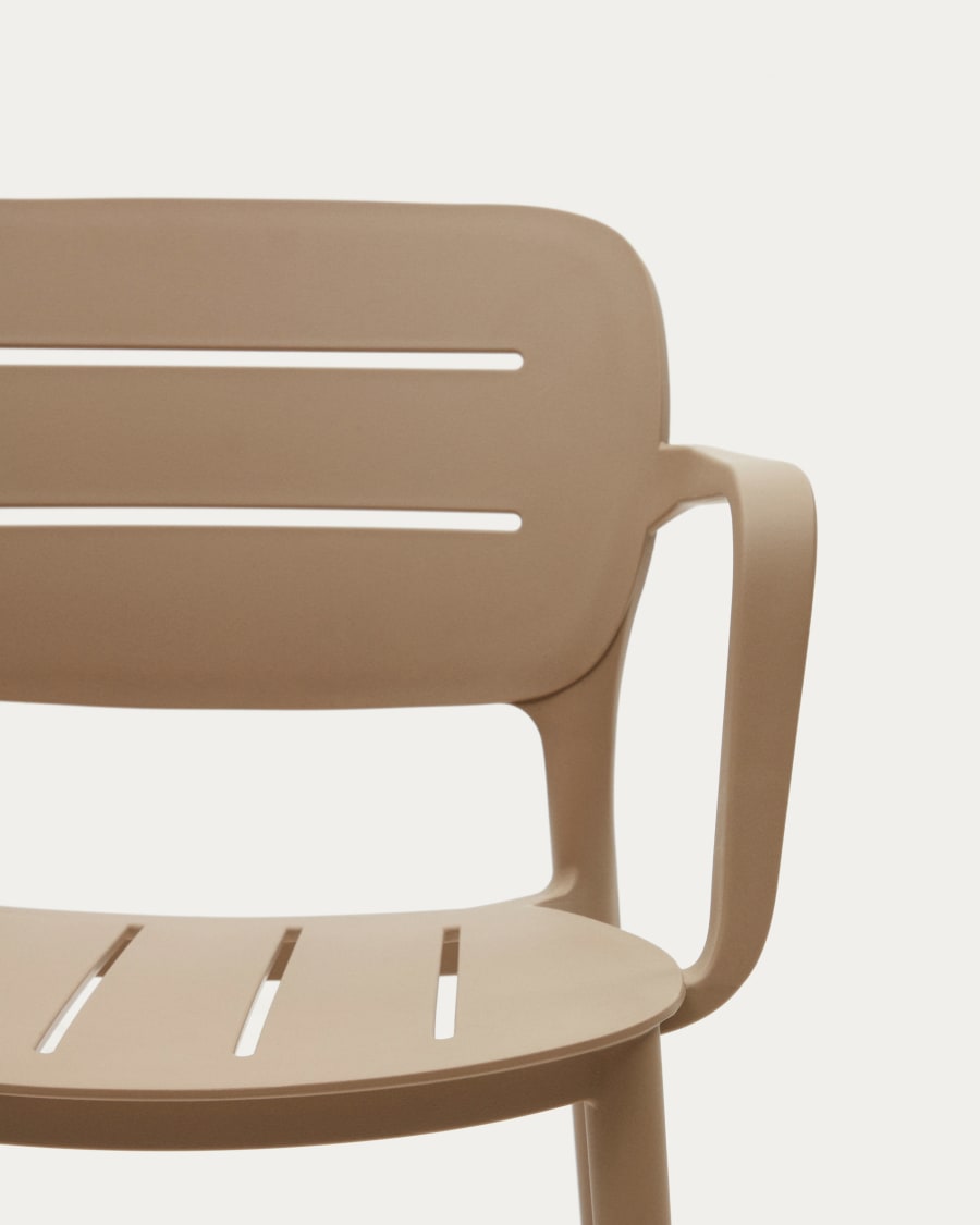 Morella stackable outdoor chair in beige