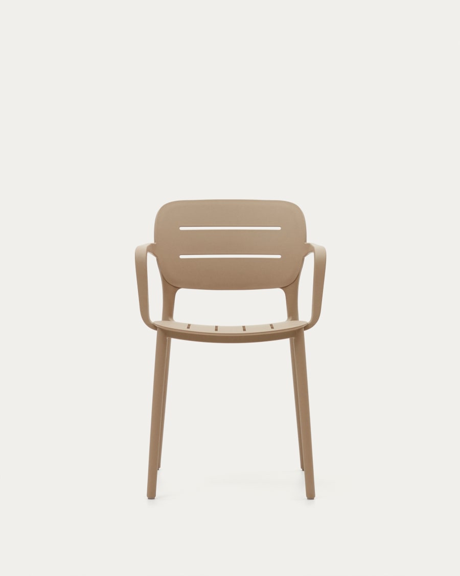 Morella stackable outdoor chair in beige
