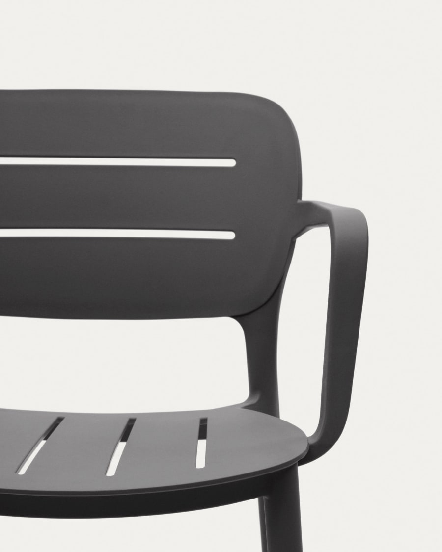 Morella stackable garden chair in grey