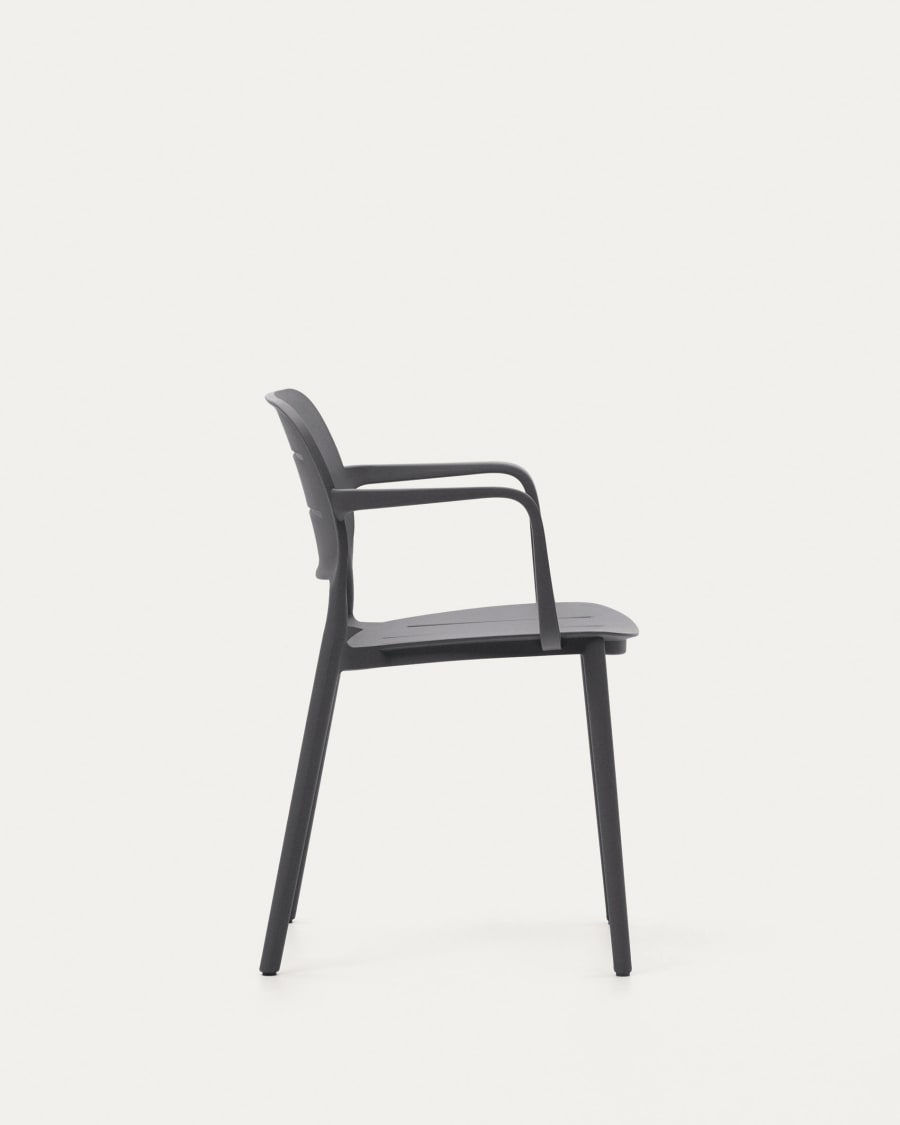 Morella stackable garden chair in grey
