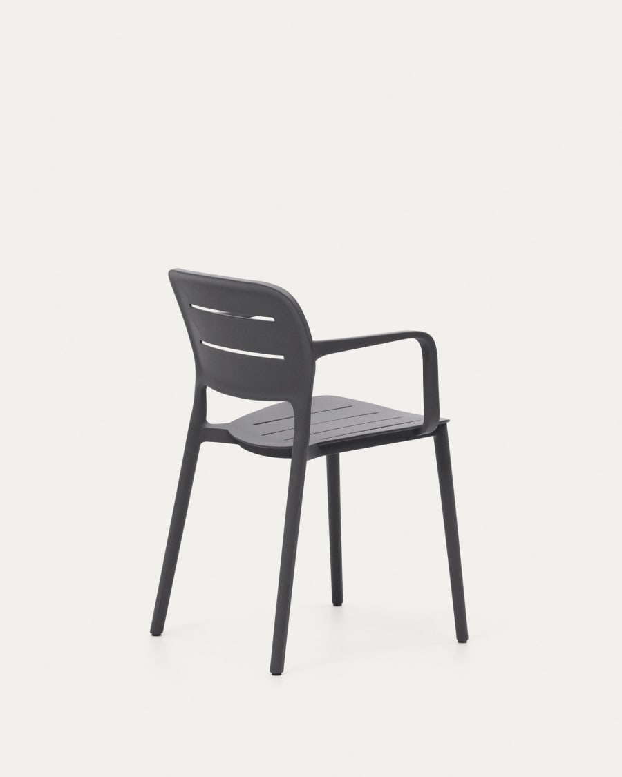 Morella stackable garden chair in grey