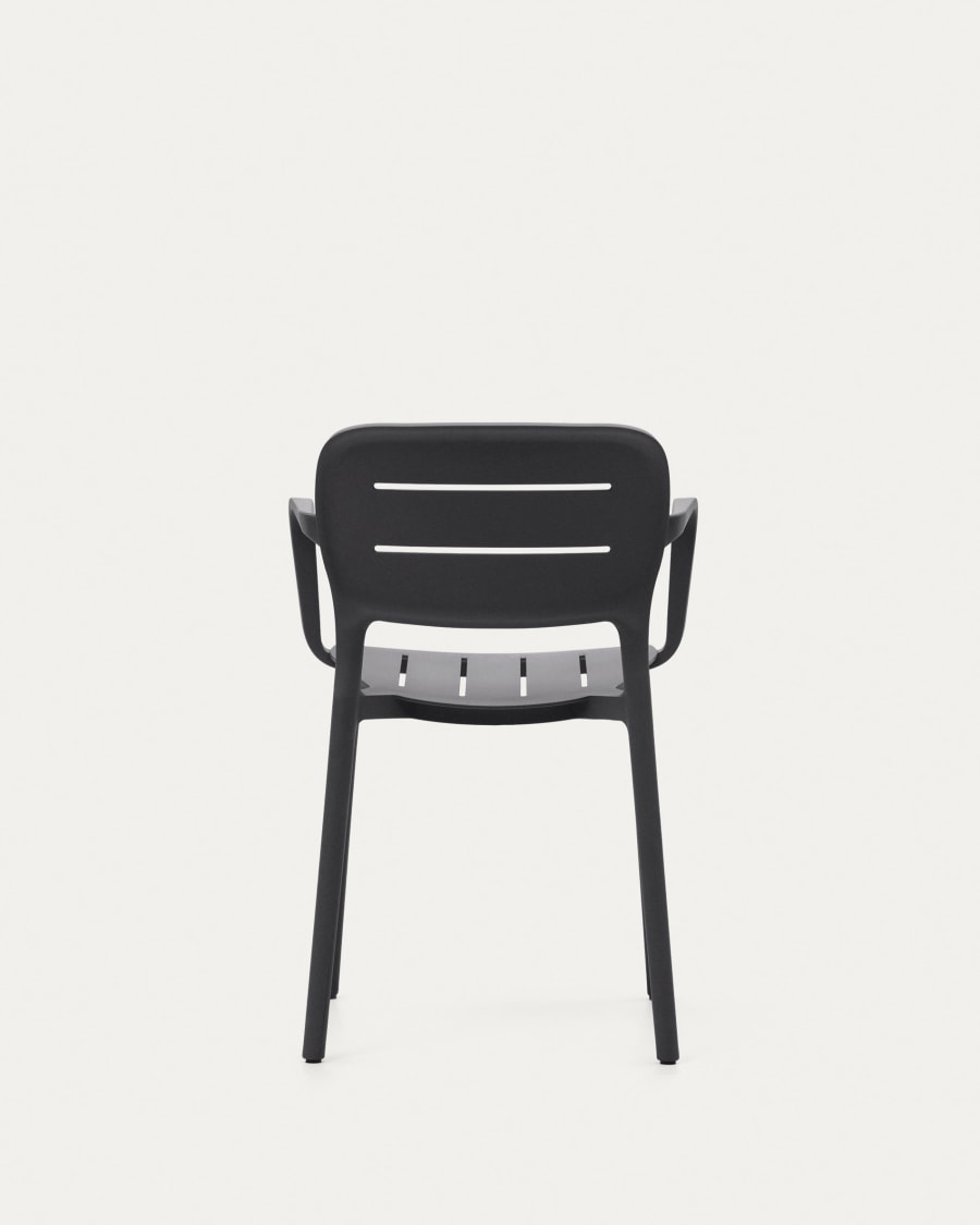 Morella stackable garden chair in grey