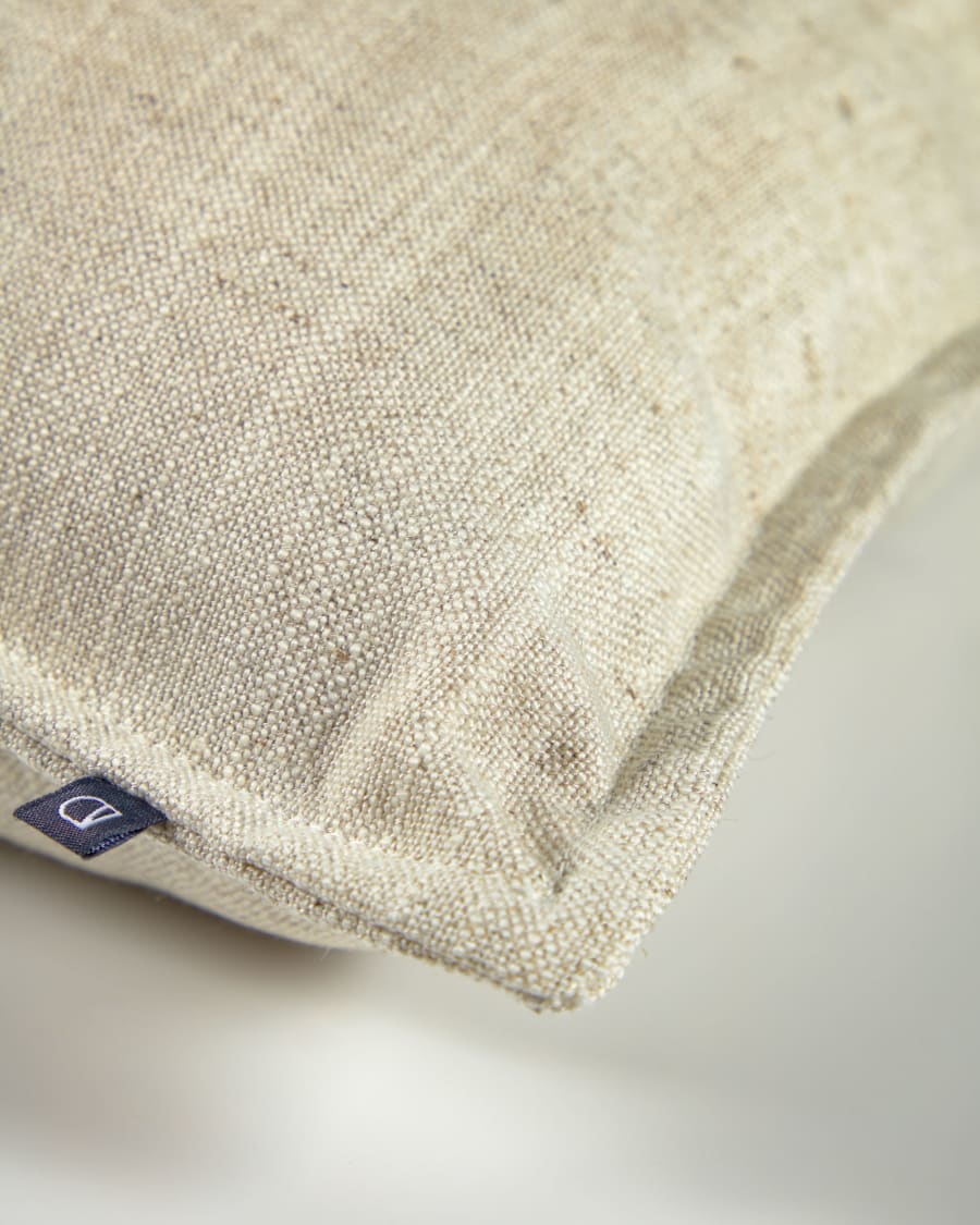 Blok cushion cover in white linen, 45 x 45 cm
