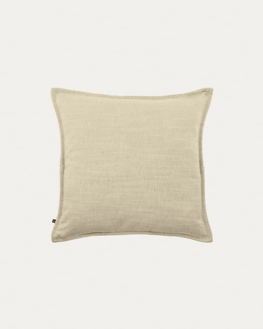 Blok cushion cover in white linen, 45 x 45 cm