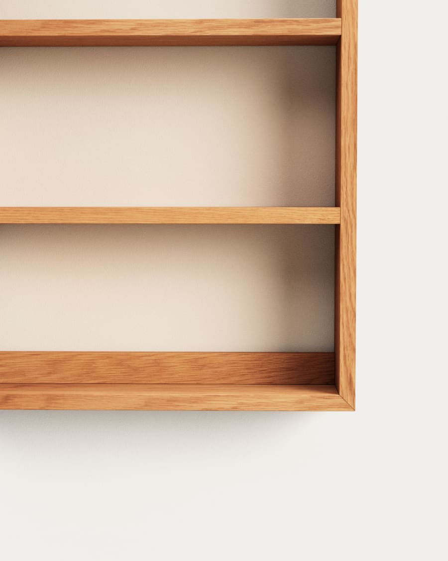 Plubia medicine cabinet with mirror in solid teak, 50 x 70 cm