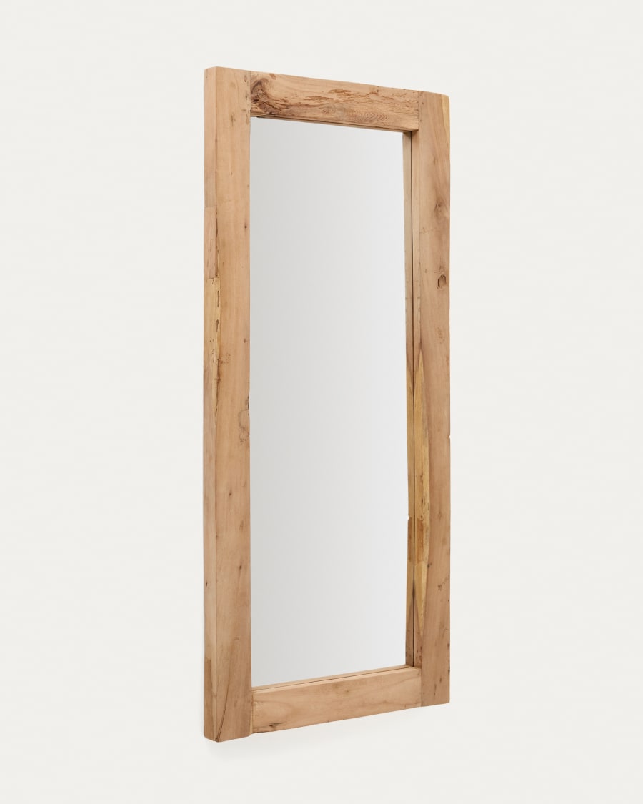 Maden wooden mirror with a natural finish 80 x 180 cm