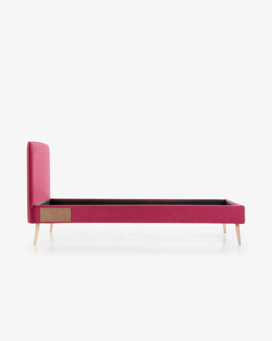 Dyla bed 90 x 190 cm burgundy