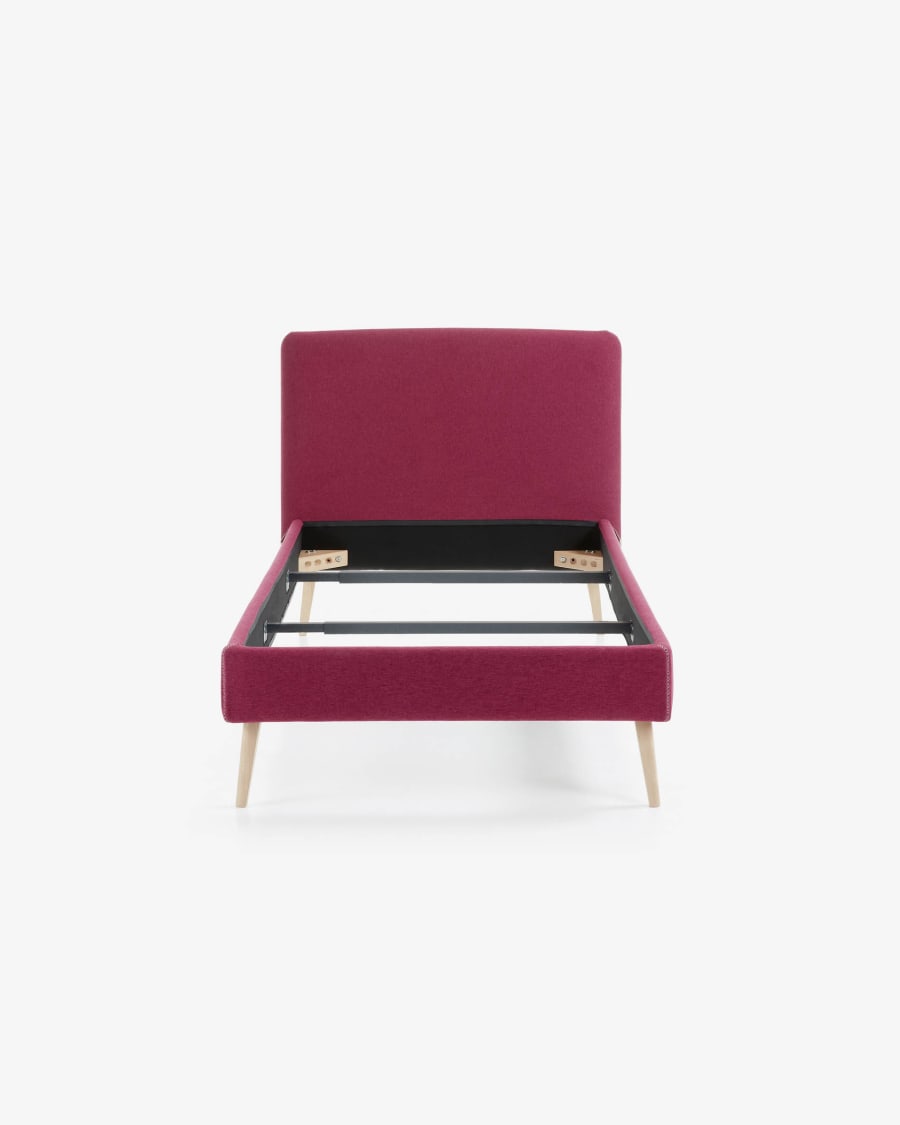 Dyla bed 90 x 190 cm burgundy