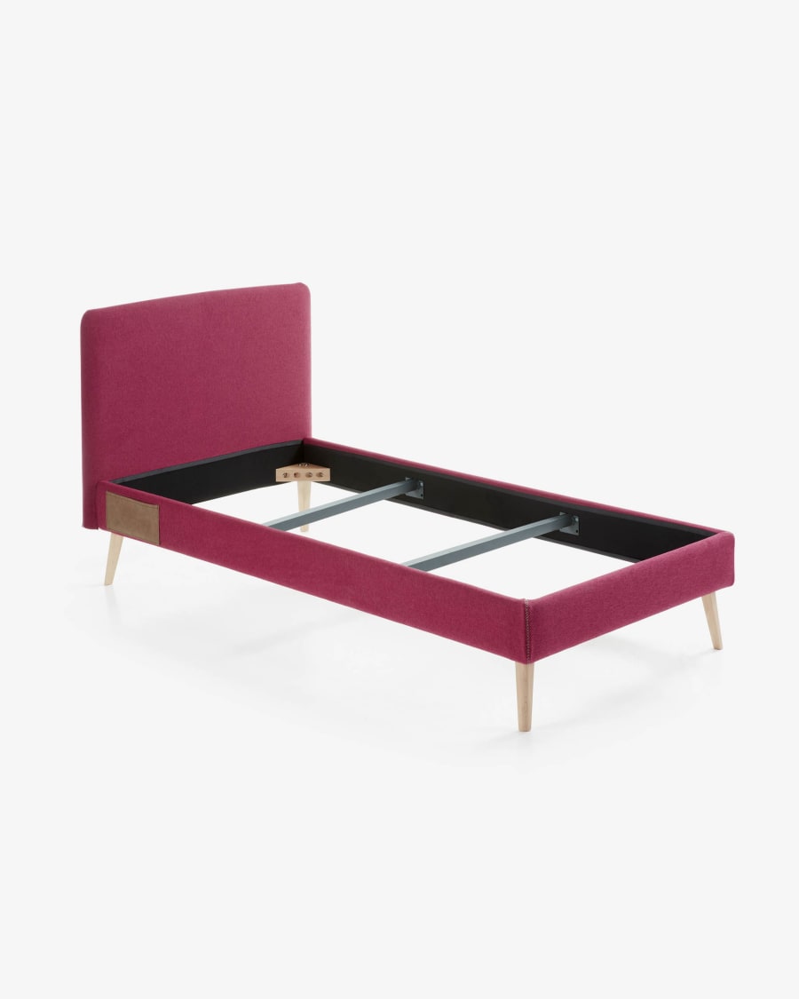 Dyla bed 90 x 190 cm burgundy