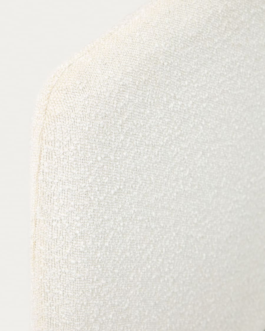 Dyla headboard with removable cover in white bouclé, for 160 cm beds FSC Mix Credit