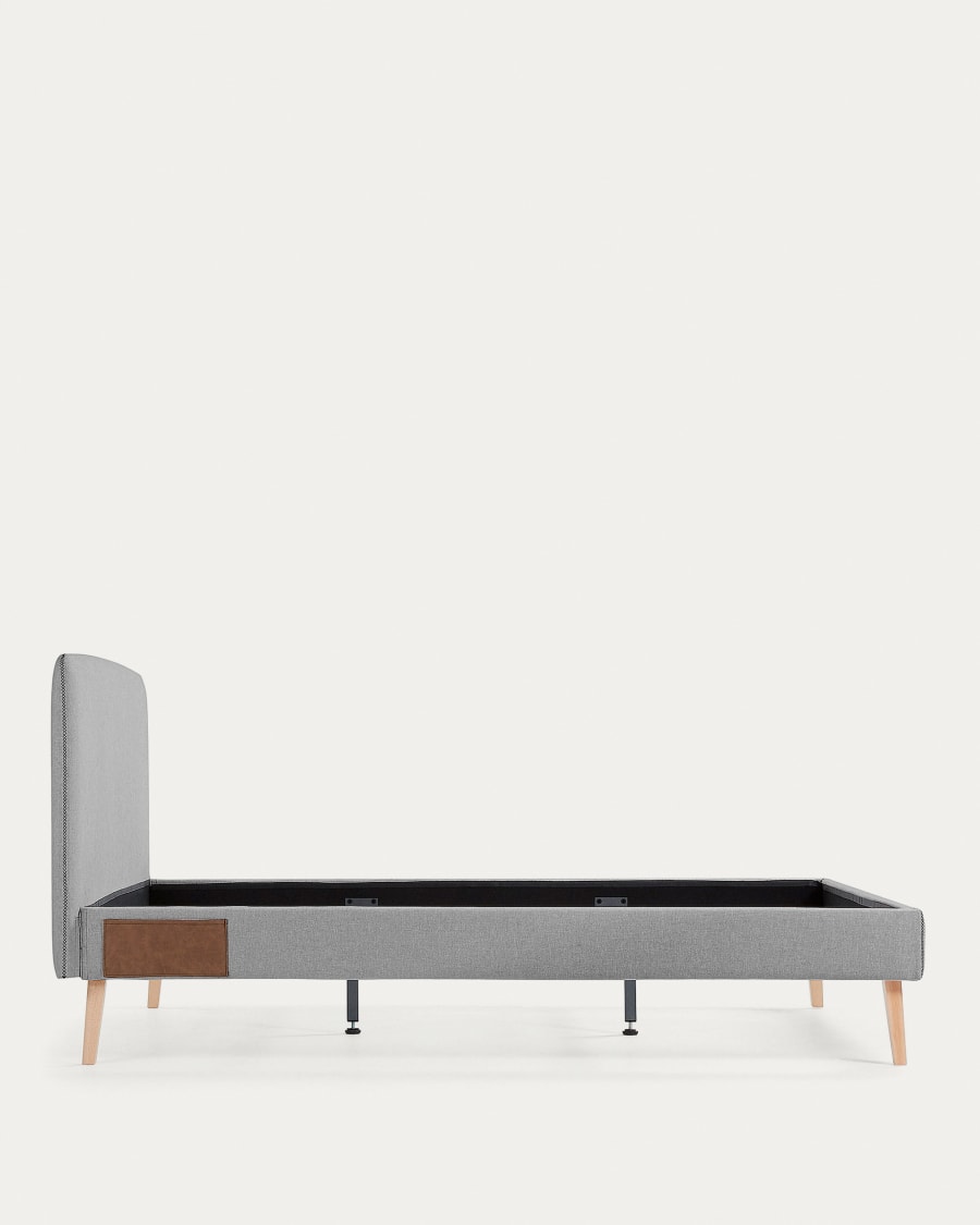 Dyla bed cover for a 150 x 190 cm mattress in grey