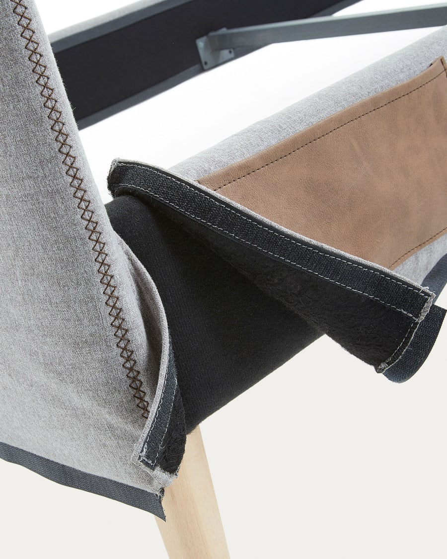 Funda capçal Dyla beix per a llit de 150 cm