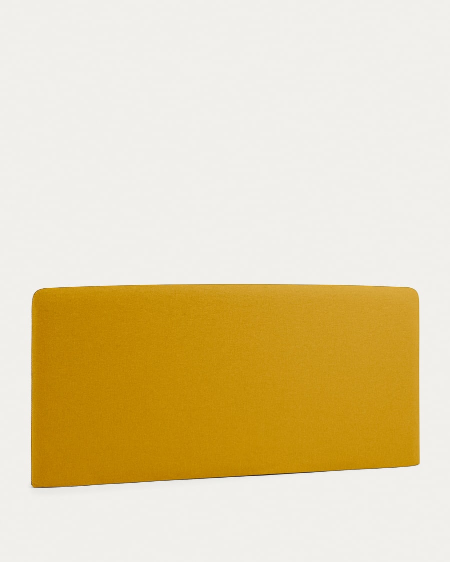 Dyla headboard cover in mustard for 150 cm beds