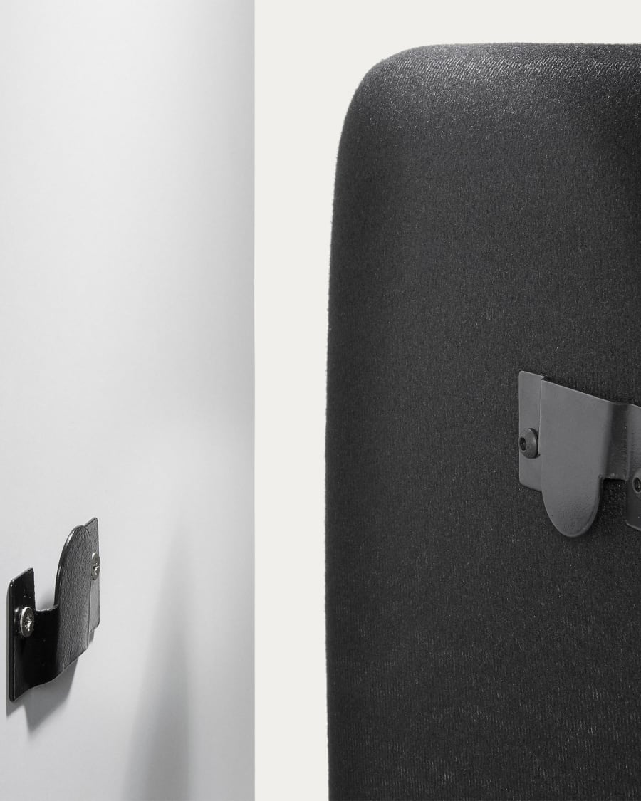 Dyla headboard cover in black for 160 cm beds
