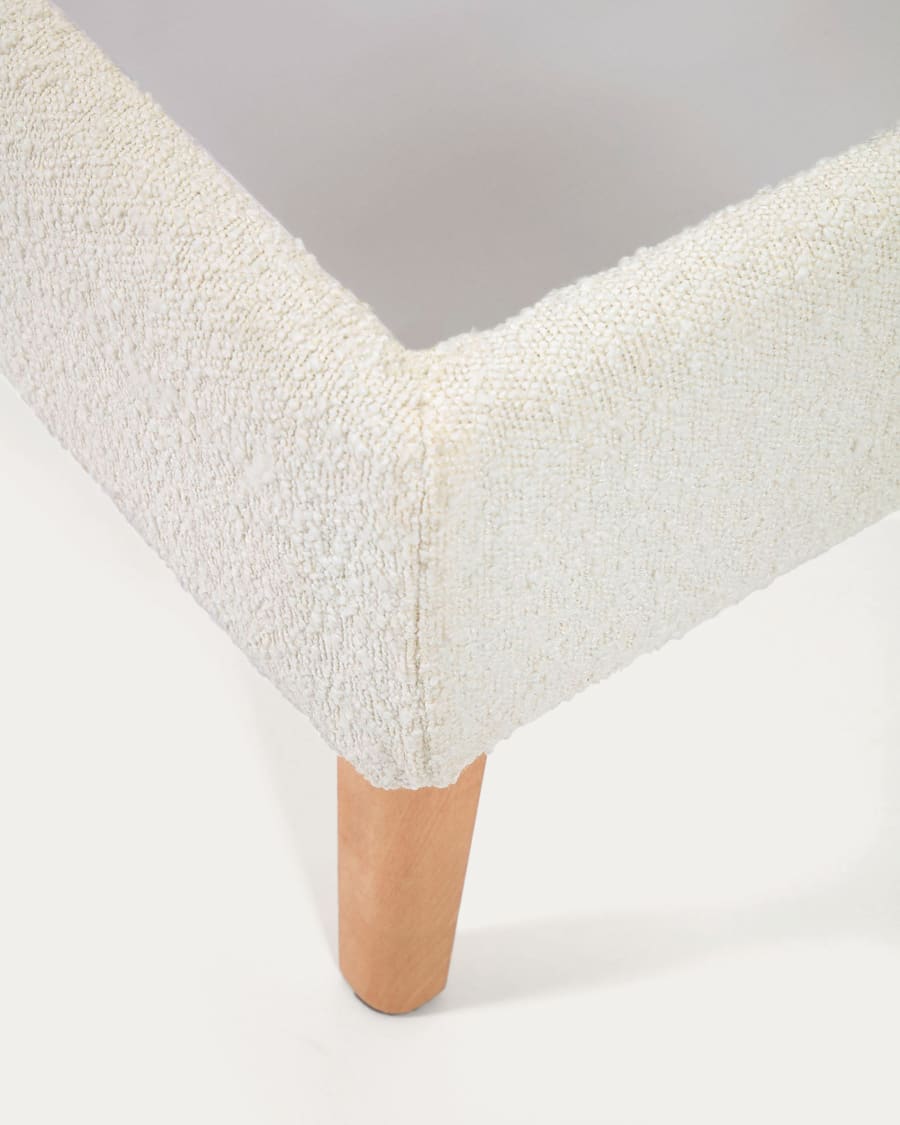 Dyla bed cover in white bouclé for a 160 x 200 cm mattress