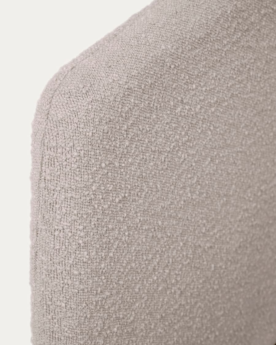 Dyla bed cover in light grey bouclé for a 160 x 200 cm mattress