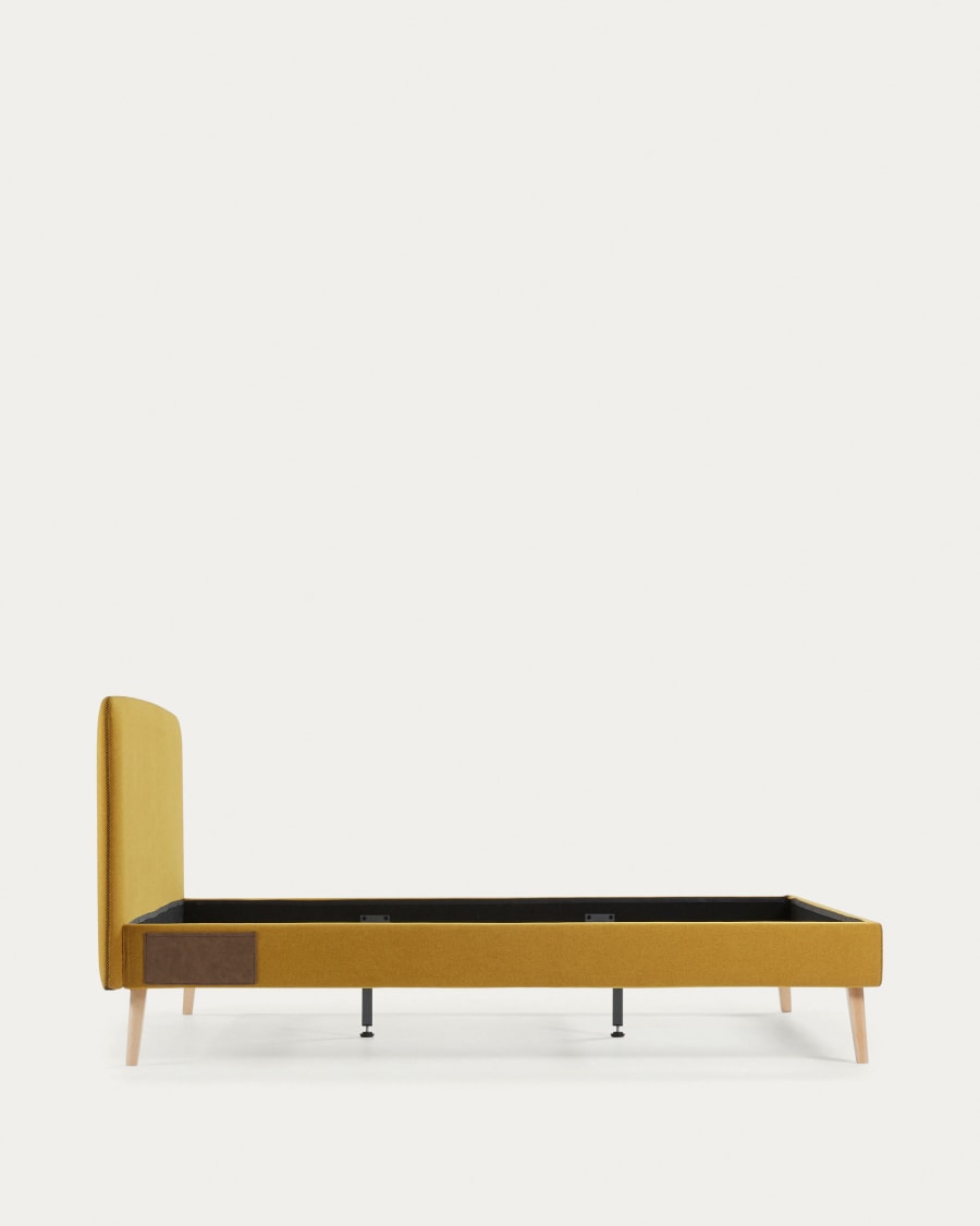 Dyla bed cover in mustard for a 160 x 200 cm mattress