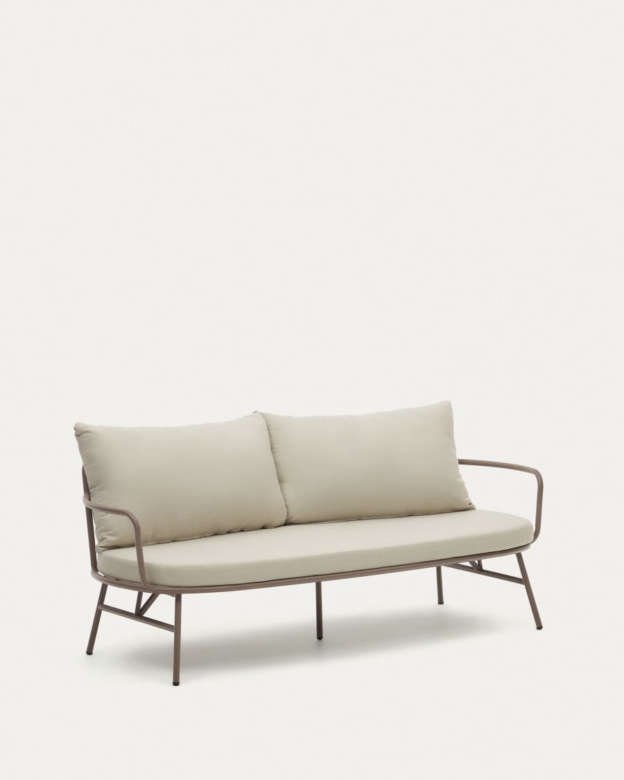 Bramant 2 seater steel sofa with mauve finish, 175.5 cm