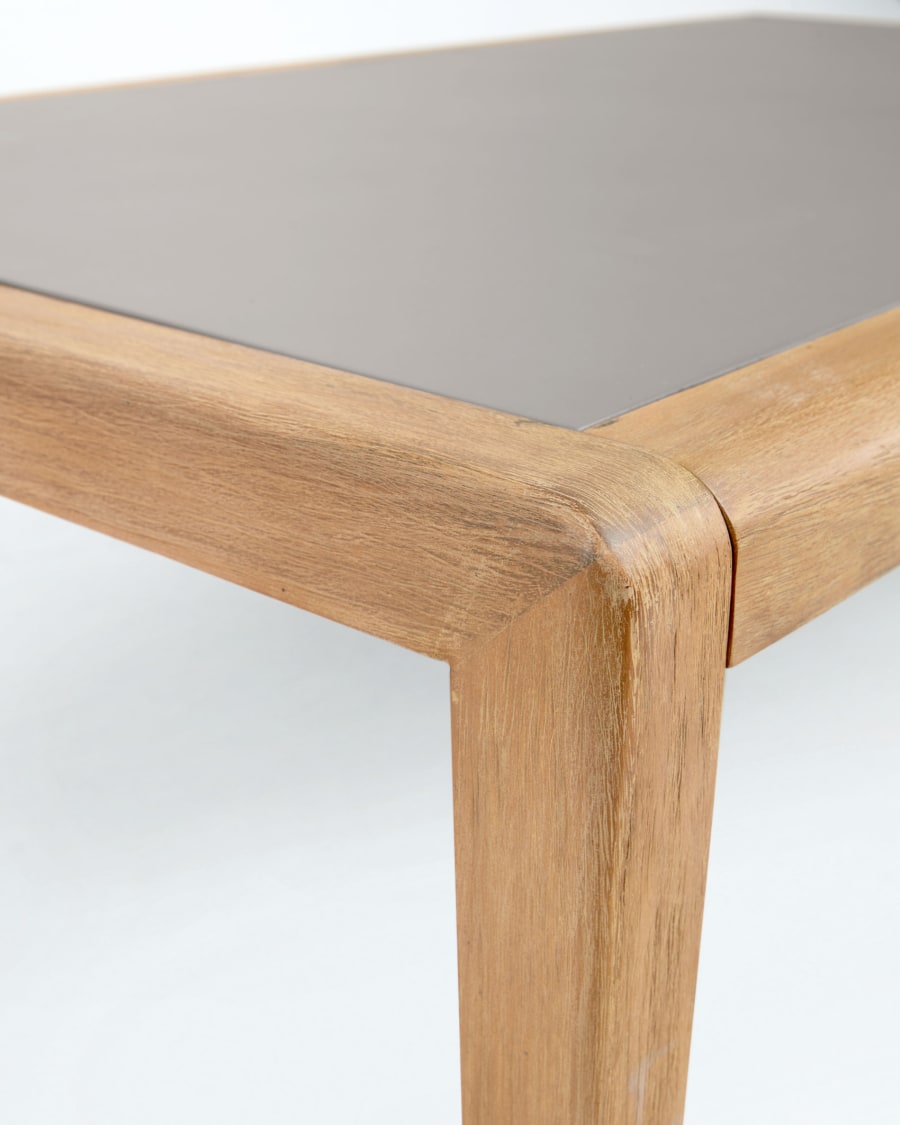 Better coffee table in polycement and solid acacia wood 120 x 70 cm