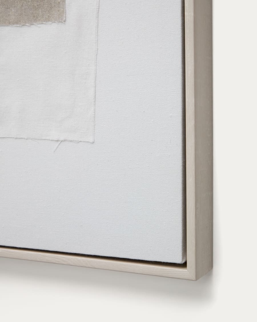 Mabell white wall hanging with multi-colour check 52 x 72 cm