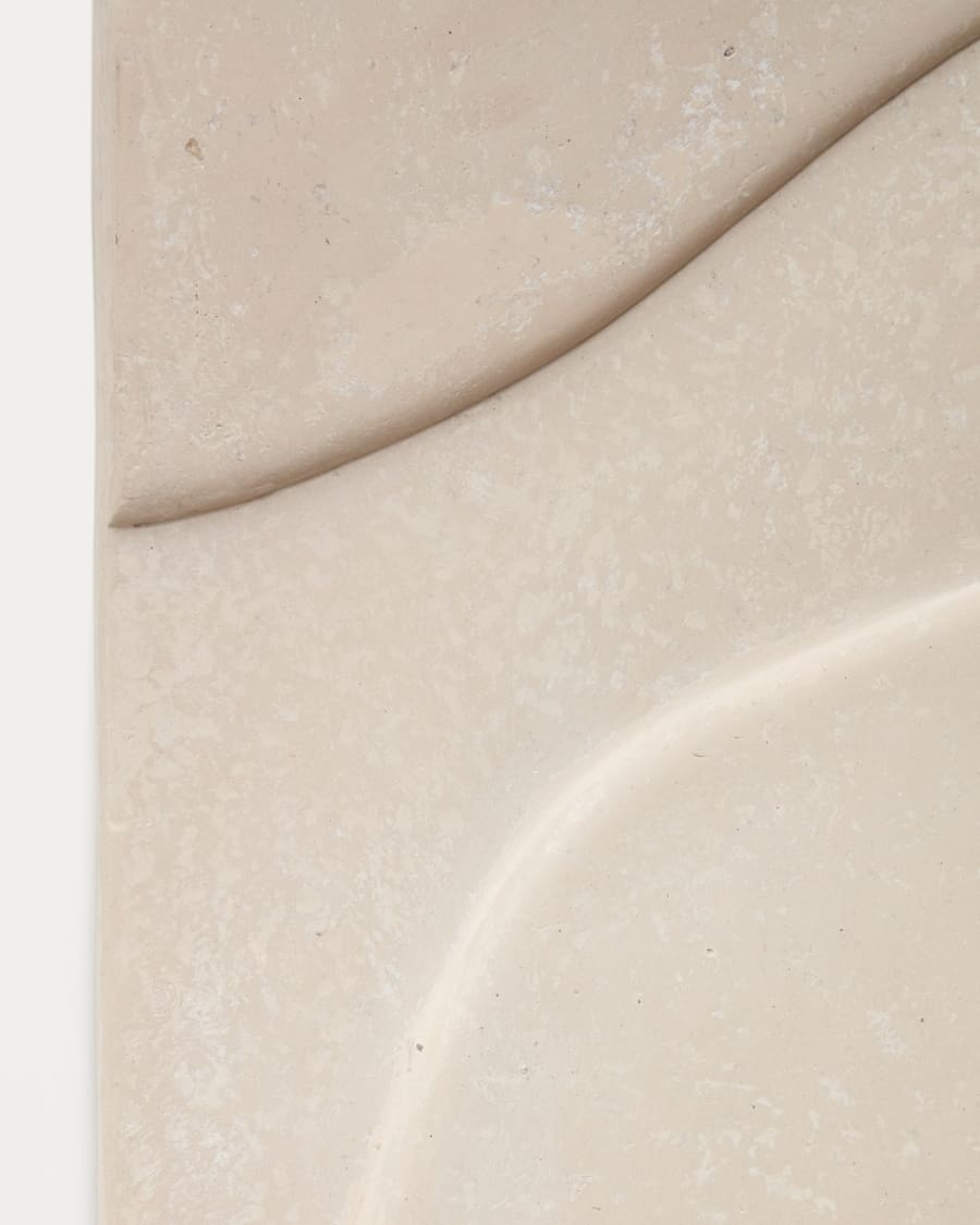 Mirta beige papier-mâché wall hanging 40 x 58 cm