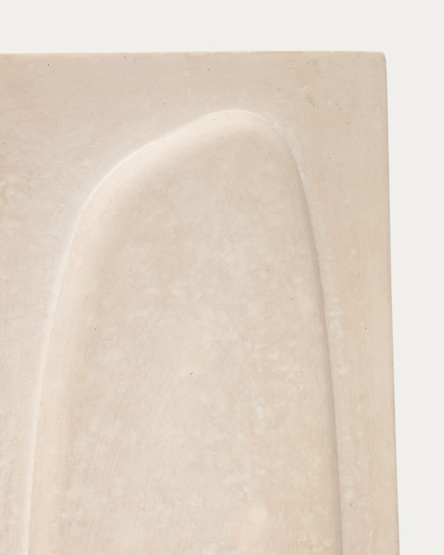 Mirta set of 2 beige papier-mâché wall hangings 29 x 39 cm